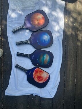 Space Planet Pickleball Paddles - Set of 4